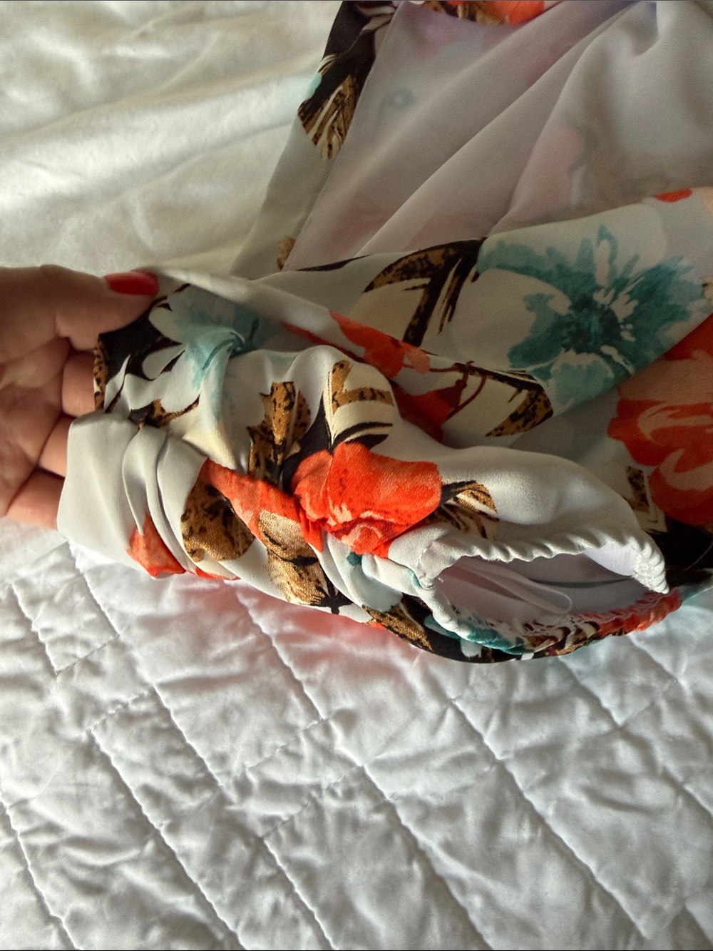 Floral One-Shoulder High-Low Two-Piece Set - Picture 8 of 10